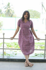 New Katha Printed Stylish Feeding Maxi with Soft Cotton Fabric, V-Cut Neck & Back Tie-Up Rope MAXI Feeding Frock (KFM)