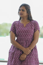 New Katha Printed Stylish Feeding Maxi with Soft Cotton Fabric, V-Cut Neck & Back Tie-Up Rope MAXI Feeding Frock (KFM)