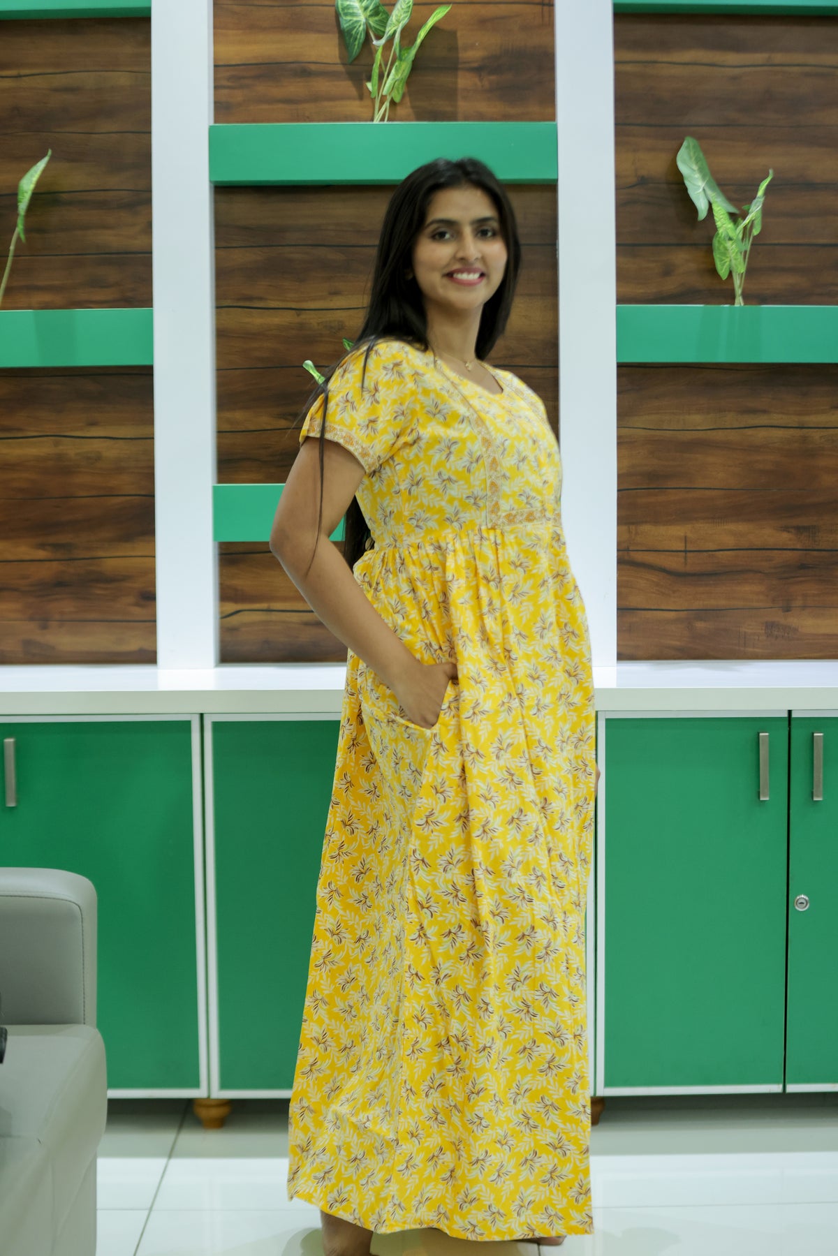Cotton FROCK Model Casual Wear Nighties | Stylish Pleated Frock Style | Multipurpose Nighties | Pregnancy Wear | Pleated Model | Stylish Nighties for Stylish Women (PWC)