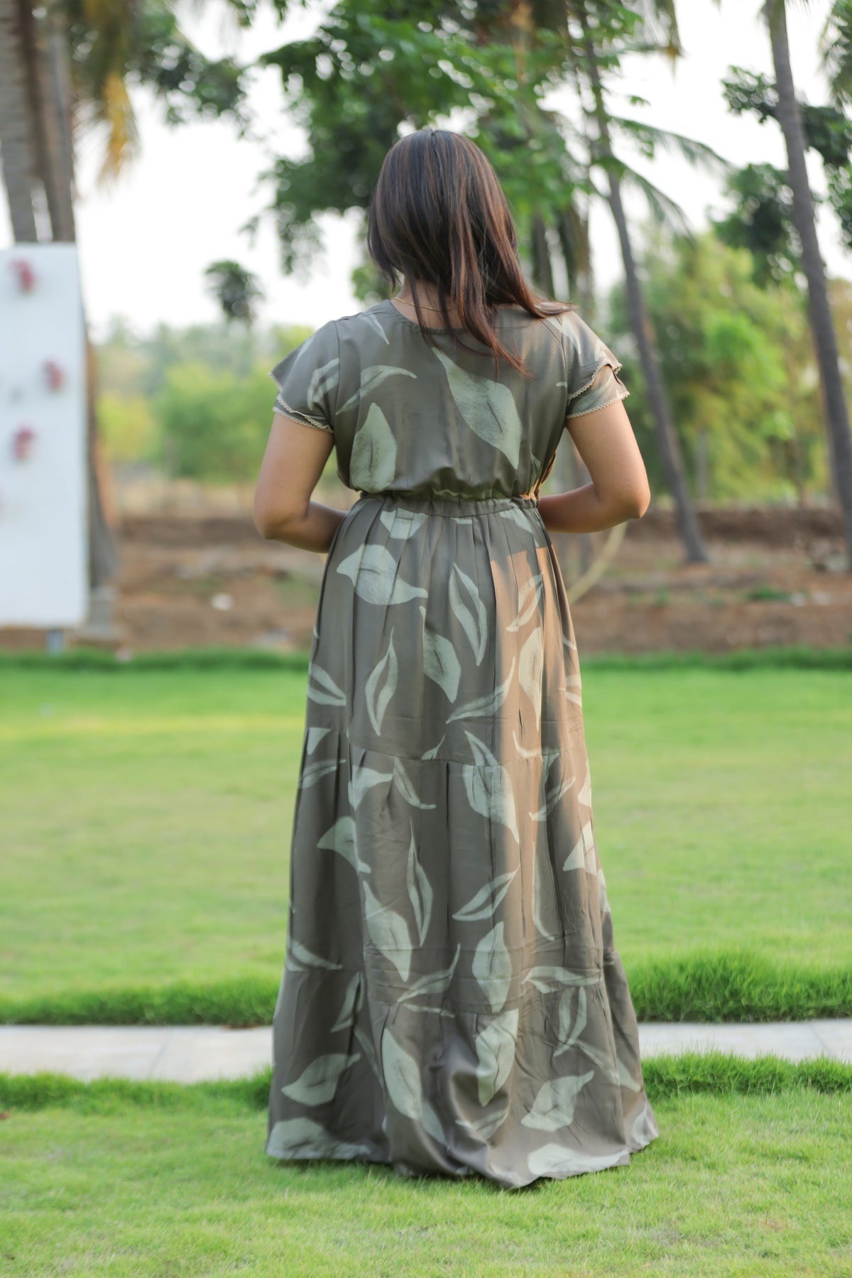 Stylish Arrivals Rayon Gathering Frock Model Night Gown's | Front Adjustable Gathering Style Rope | Double Layer Sleeve | Trending Collection's for Stylish Women's (FKG)