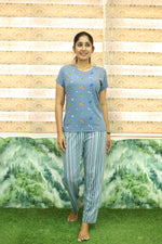 Mangai New Premium Cotton Knitted Pyjama Set Night Suits | Summer Special Arrivals Top & Bottom Set | Soft & Smooth Nightwear a Trendy Women's (PYJAMA SET)