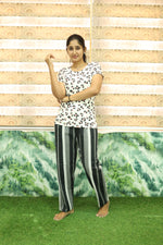 Mangai New Premium Cotton Knitted Pyjama Set Night Suits | Summer Special Arrivals Top & Bottom Set | Soft & Smooth Nightwear a Trendy Women's (PYJAMA SET)