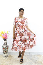 New Mangai Cotton Feeding MAXI Soft & Smooth Cotton | Invisible Vertical Feeding Zipper | Side Pockets | Back Adjustable Tie Rope |Casual & Maternity Wear (JFM)