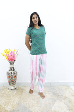 Mangai New Premium Cotton Knitted Pyjama Set Night Suits | Summer Special Arrivals Top & Bottom Set | Soft & Smooth Nightwear a Trendy Women's (PYJAMA SET)