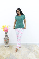 Mangai New Premium Cotton Knitted Pyjama Set Night Suits | Summer Special Arrivals Top & Bottom Set | Soft & Smooth Nightwear a Trendy Women's (PYJAMA SET)