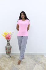 Mangai New Premium Cotton Knitted Pyjama Set Night Suits | Summer Special Arrivals Top & Bottom Set | Soft & Smooth Nightwear a Trendy Women's (PYJAMA SET)