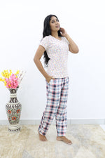 Mangai New Premium Cotton Knitted Pyjama Set Night Suits | Summer Special Arrivals Top & Bottom Set | Soft & Smooth Nightwear a Trendy Women's (PYJAMA SET)