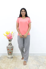 Mangai New Premium Cotton Knitted Pyjama Set Night Suits | Summer Special Arrivals Top & Bottom Set | Soft & Smooth Nightwear a Trendy Women's (PYJAMA SET)