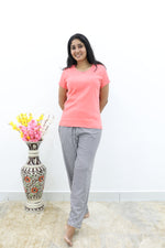 Mangai New Premium Cotton Knitted Pyjama Set Night Suits | Summer Special Arrivals Top & Bottom Set | Soft & Smooth Nightwear a Trendy Women's (PYJAMA SET)