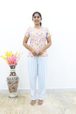 Mangai New Premium Cotton Knitted Pyjama Set Night Suits | Summer Special Arrivals Top & Bottom Set | Soft & Smooth Nightwear a Trendy Women's (PYJAMA SET)