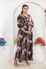 Soft Rayon4-IN-ONE Mom's Feeding & Casual Wear| Pre & Post Maternity Wear | Fancy Long Frock | Best Choice for Pregnancy Women (FIO-F)