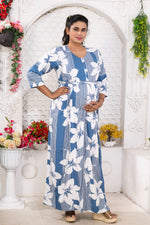 Soft Rayon4-IN-ONE Mom's Feeding & Casual Wear| Pre & Post Maternity Wear | Fancy Long Frock | Best Choice for Pregnancy Women (FIO-F)