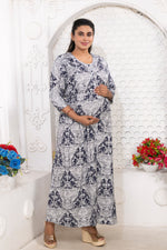 Soft Rayon4-IN-ONE Mom's Feeding & Casual Wear| Pre & Post Maternity Wear | Fancy Long Frock | Best Choice for Pregnancy Women (FIO-F)