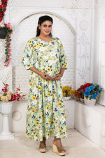 Soft Rayon4-IN-ONE Mom's Feeding & Casual Wear| Pre & Post Maternity Wear | Fancy Long Frock | Best Choice for Pregnancy Women (FIO-F)