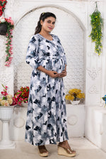 Soft Rayon4-IN-ONE Mom's Feeding & Casual Wear| Pre & Post Maternity Wear | Fancy Long Frock | Best Choice for Pregnancy Women (FIO-F)