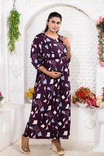 Soft Rayon4-IN-ONE Mom's Feeding & Casual Wear| Pre & Post Maternity Wear | Fancy Long Frock | Best Choice for Pregnancy Women (FIO-F)