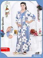 Soft Rayon4-IN-ONE Mom's Feeding & Casual Wear| Pre & Post Maternity Wear | Fancy Long Frock | Best Choice for Pregnancy Women (FIO-F)