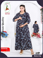 Soft Rayon4-IN-ONE Mom's Feeding & Casual Wear| Pre & Post Maternity Wear | Fancy Long Frock | Best Choice for Pregnancy Women (FIO-F)