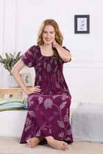 ALPINE Smocking Nighty | Beautiful Pleated Design | Side Pocket | Stylish Nighty for Trendy Women's | Your Perfect Nightwear Collection's (ALS)