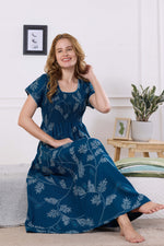 ALPINE Smocking Nighty | Beautiful Pleated Design | Side Pocket | Stylish Nighty for Trendy Women's | Your Perfect Nightwear Collection's (ALS)