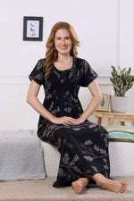 ALPINE Smocking Nighty | Beautiful Pleated Design | Side Pocket | Stylish Nighty for Trendy Women's | Your Perfect Nightwear Collection's (ALS)