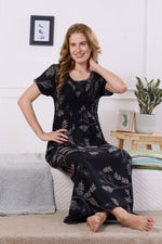 ALPINE Smocking Nighty | Beautiful Pleated Design | Side Pocket | Stylish Nighty for Trendy Women's | Your Perfect Nightwear Collection's (ALS)