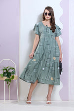 Imported Rayon MAXI FROCK Model Nighties | Fancy Petal Sleeve | Fancy Neck & Side Pocket | Pleated Frock MAXI Style | Trendy Collection's for Stylish Women & Teenage Girl (IRM)