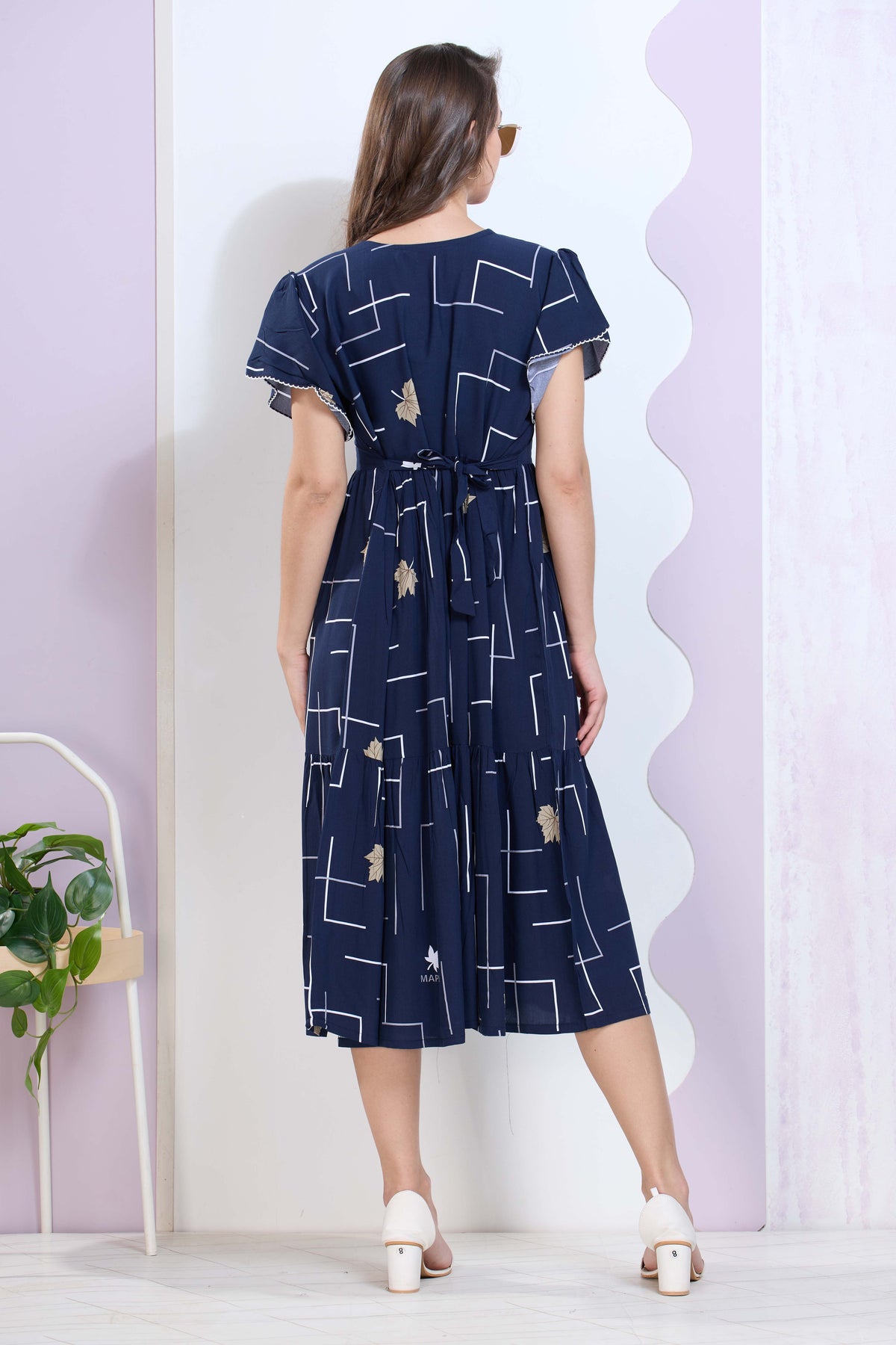 Imported Rayon MAXI FROCK Model Nighties | Fancy Petal Sleeve | Fancy Neck & Side Pocket | Pleated Frock MAXI Style | Trendy Collection's for Stylish Women & Teenage Girl (IRM)