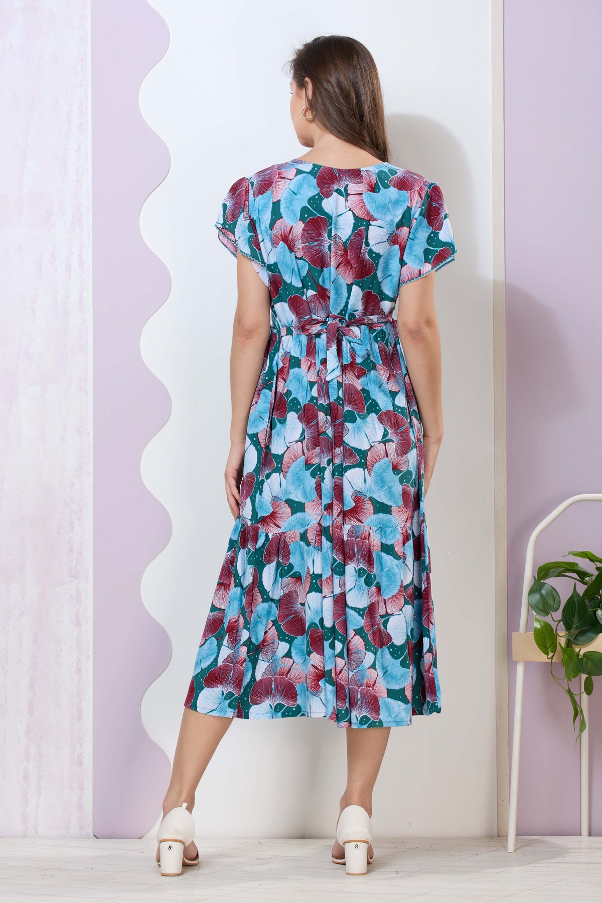 Imported Rayon MAXI FROCK Model Nighties | Fancy Petal Sleeve | Fancy Neck & Side Pocket | Pleated Frock MAXI Style | Trendy Collection's for Stylish Women & Teenage Girl (IRM)