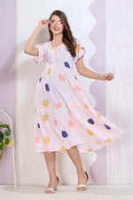 Imported Rayon MAXI FROCK Model Nighties | Fancy Petal Sleeve | Fancy Neck & Side Pocket | Pleated Frock MAXI Style | Trendy Collection's for Stylish Women & Teenage Girl (IRM)