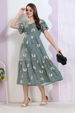 Imported Rayon MAXI FROCK Model Nighties | Fancy Petal Sleeve | Fancy Neck & Side Pocket | Pleated Frock MAXI Style | Trendy Collection's for Stylish Women & Teenage Girl (IRM)