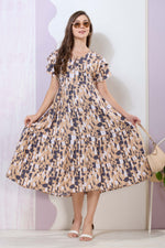 Imported Rayon MAXI FROCK Model Nighties | Fancy Petal Sleeve | Fancy Neck & Side Pocket | Pleated Frock MAXI Style | Trendy Collection's for Stylish Women & Teenage Girl (IRM)