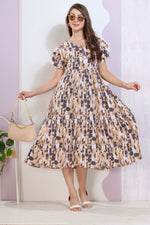 Imported Rayon MAXI FROCK Model Nighties | Fancy Petal Sleeve | Fancy Neck & Side Pocket | Pleated Frock MAXI Style | Trendy Collection's for Stylish Women & Teenage Girl (IRM)