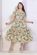 Imported Rayon MAXI FROCK Model Nighties | Fancy Petal Sleeve | Fancy Neck & Side Pocket | Pleated Frock MAXI Style | Trendy Collection's for Stylish Women & Teenage Girl (IRM)