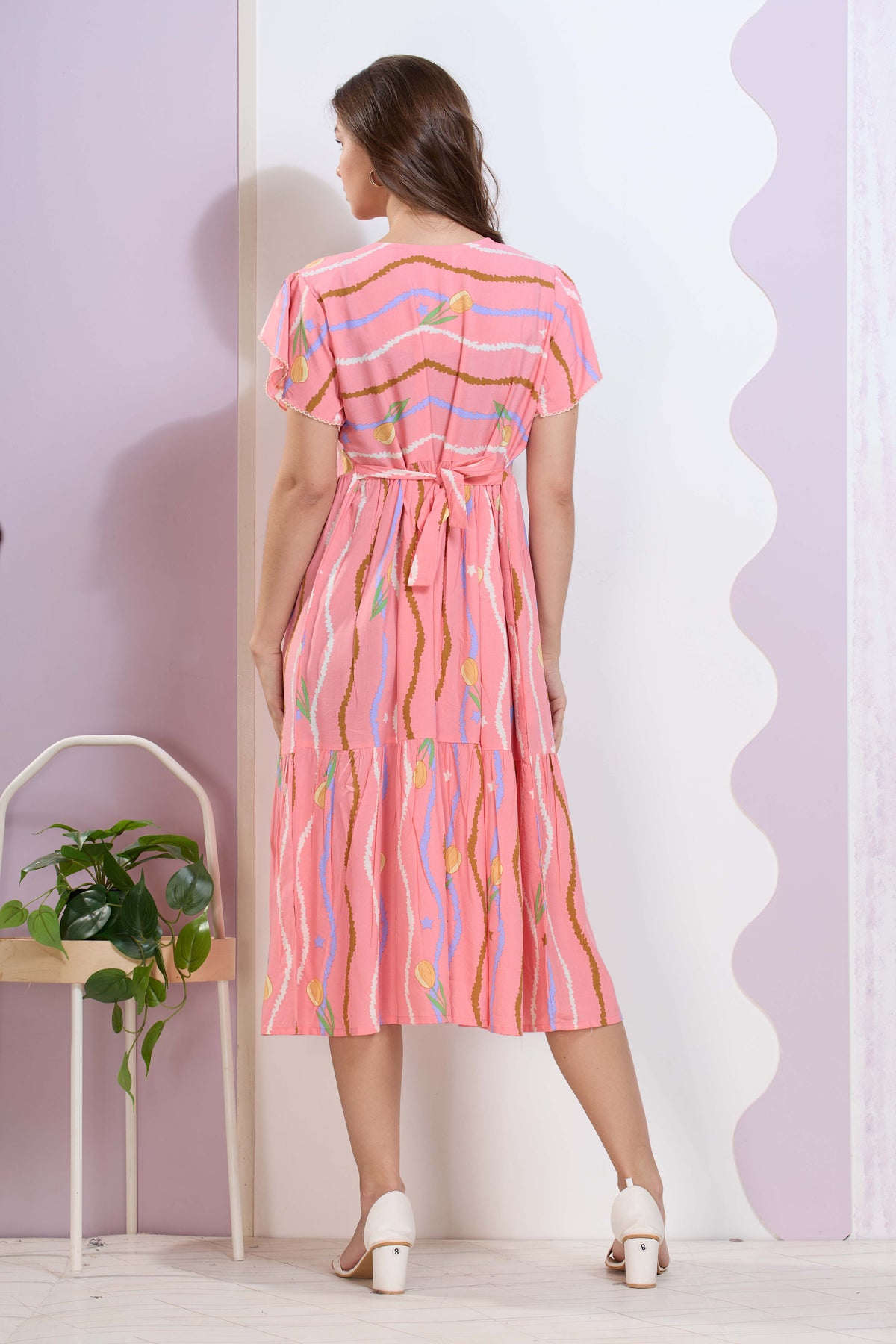 Imported Rayon MAXI FROCK Model Nighties | Fancy Petal Sleeve | Fancy Neck & Side Pocket | Pleated Frock MAXI Style | Trendy Collection's for Stylish Women & Teenage Girl (IRM)