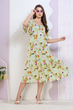 Imported Rayon MAXI FROCK Model Nighties | Fancy Petal Sleeve | Fancy Neck & Side Pocket | Pleated Frock MAXI Style | Trendy Collection's for Stylish Women & Teenage Girl (IRM)