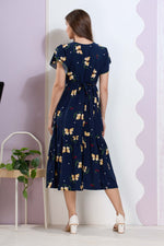 Imported Rayon MAXI FROCK Model Nighties | Fancy Petal Sleeve | Fancy Neck & Side Pocket | Pleated Frock MAXI Style | Trendy Collection's for Stylish Women & Teenage Girl (IRM)