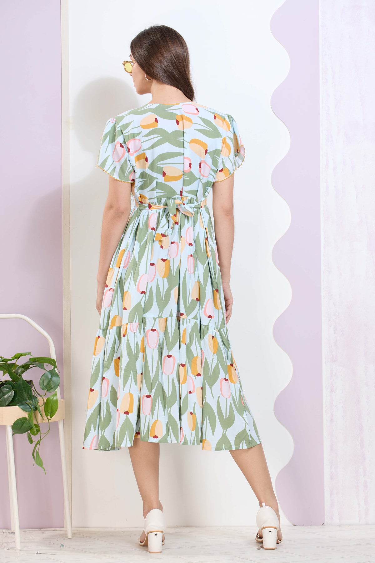 Imported Rayon MAXI FROCK Model Nighties | Fancy Petal Sleeve | Fancy Neck & Side Pocket | Pleated Frock MAXI Style | Trendy Collection's for Stylish Women & Teenage Girl (IRM)