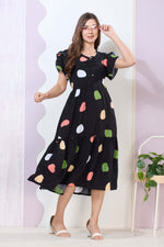 Imported Rayon MAXI FROCK Model Nighties | Fancy Petal Sleeve | Fancy Neck & Side Pocket | Pleated Frock MAXI Style | Trendy Collection's for Stylish Women & Teenage Girl (IRM)