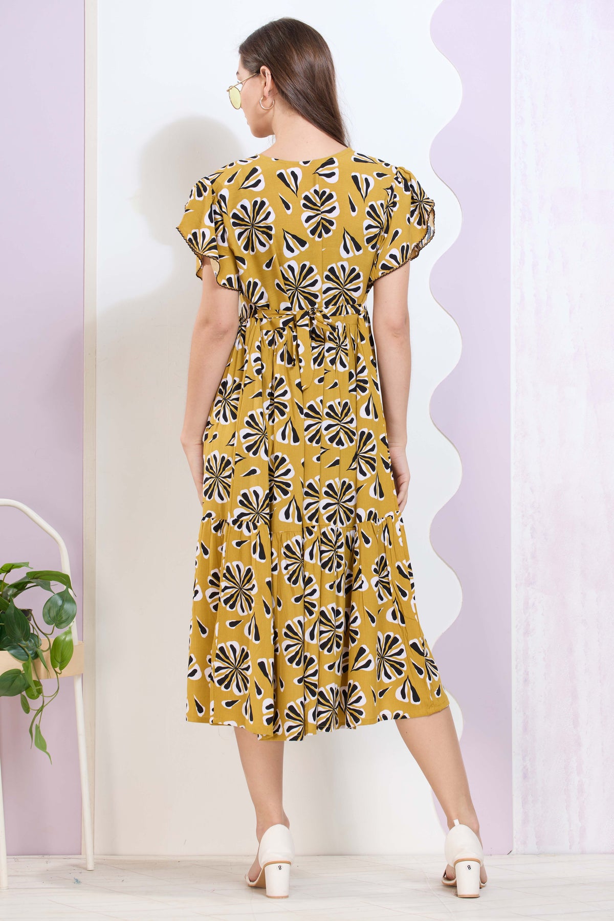 Imported Rayon MAXI FROCK Model Nighties | Fancy Petal Sleeve | Fancy Neck & Side Pocket | Pleated Frock MAXI Style | Trendy Collection's for Stylish Women & Teenage Girl (IRM)