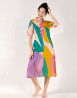 MANGAI Premium Rayon Collar MAXI Nighty for Women | Long Sleeve Stylish Nightwear for Women and Teenager | Perfect Stylish Nightwear (MCM)