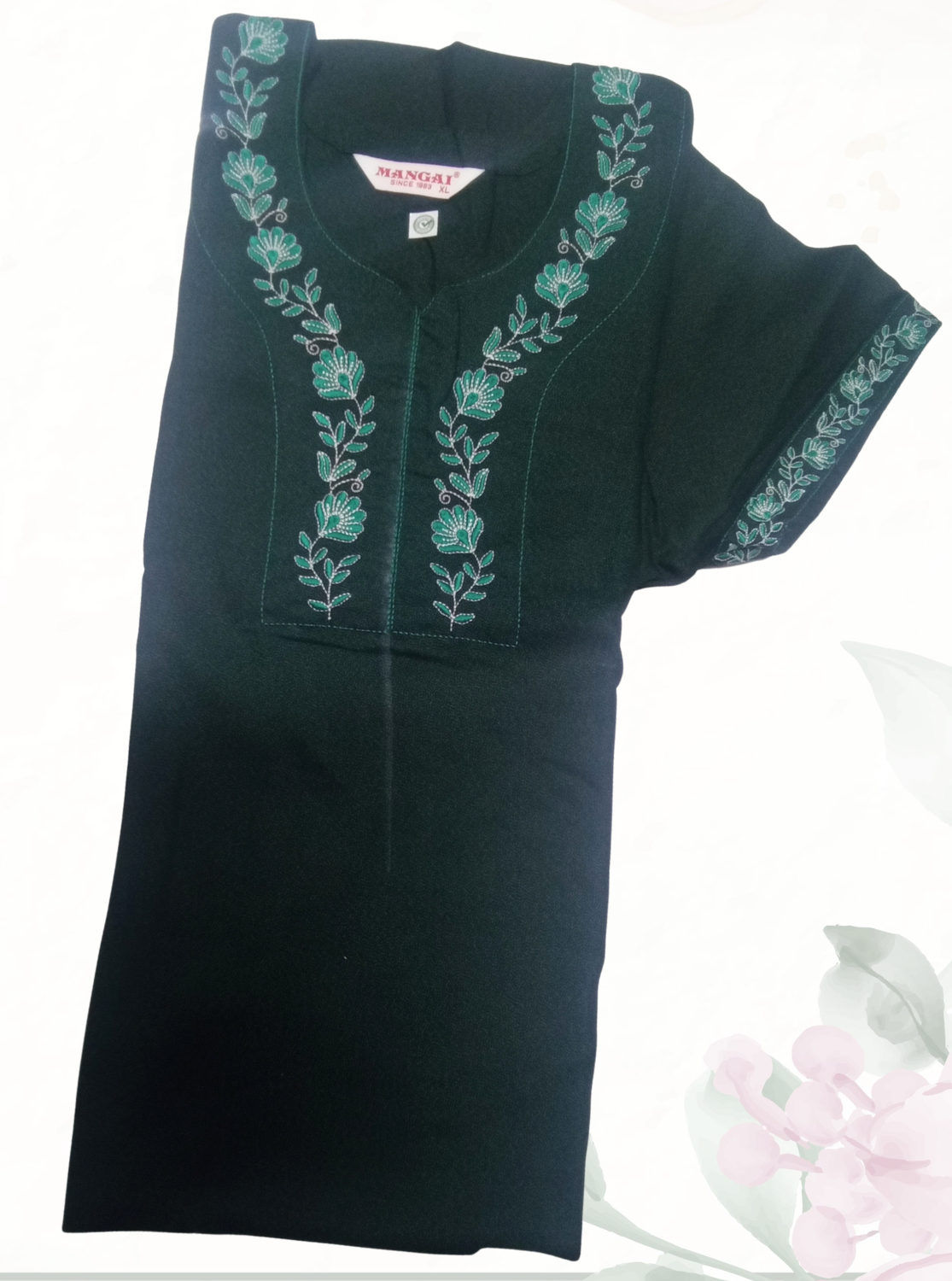 ALPINE Women’s Embroidered Full Length Nighty – Soft & Smooth Comfort Fit Daily Wear Night Dress with Side Pocket, Round Neck Purple Nighty (HCC)