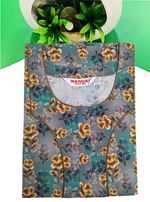 MANGAI New Regular Fit Cotton Printed Nighties - All Over Printed Stylish Nightwear for Stylish Women | Side Cut Pocket | Beautiful Nighties for Stylish Women's | Colourful Printed Cotton Nighties (CMC)