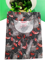 MANGAI New Regular Fit Cotton Printed Nighties - All Over Printed Stylish Nightwear for Stylish Women | Side Cut Pocket | Beautiful Nighties for Stylish Women's | Colourful Printed Cotton Nighties (CMC)