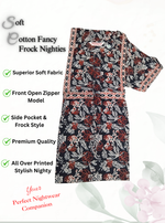 Cotton FROCK Model Casual Wear Nighties | Stylish Pleated Frock Style | Multipurpose Nighties | Pregnancy Wear | Pleated Model | Stylish Nighties for Stylish Women (PWC)