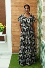 Stylish Arrivals Rayon Gathering Frock Model Night Gown's | Front Adjustable Gathering Style Rope Rope | Double Layer Sleeve | Trending Collection's for Stylish Women's (GFK)