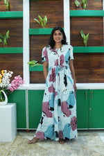 Stylish Arrivals Rayon Gathering Frock Model Night Gown's | Front Adjustable Gathering Style Rope Rope | Puff Sleeve | Trending Collection's for Stylish Women's (GFK)