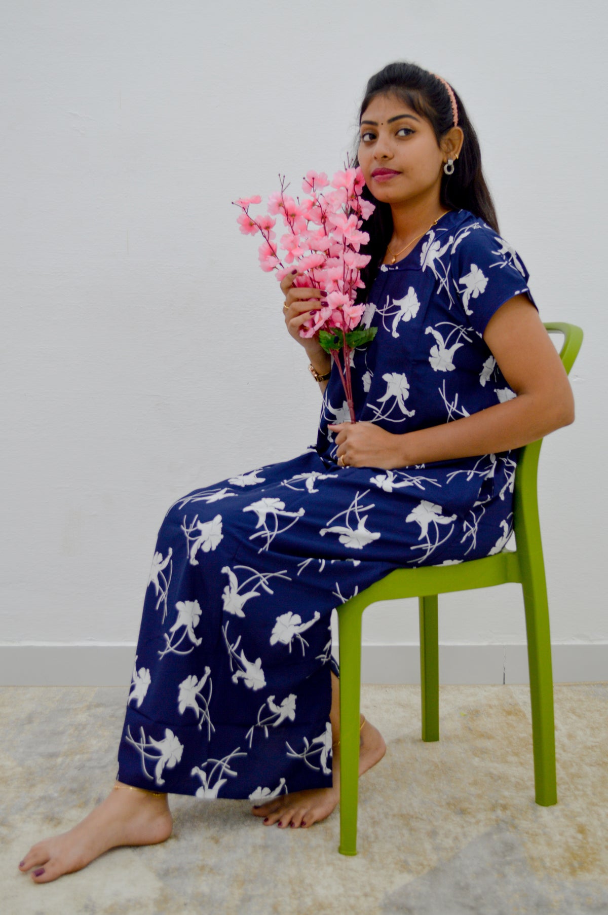 MANGAI Premium RAYON Printed Nighties- All Over Printed Stylish Nightwear for Stylish Women | Updated Design's (LDM)