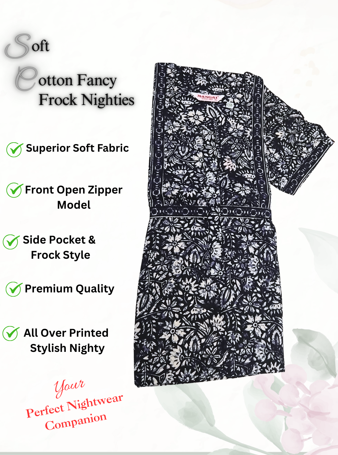 Cotton FROCK Model Casual Wear Nighties | Stylish Pleated Frock Style | Multipurpose Nighties | Pregnancy Wear | Pleated Model | Stylish Nighties for Stylish Women (PWC)