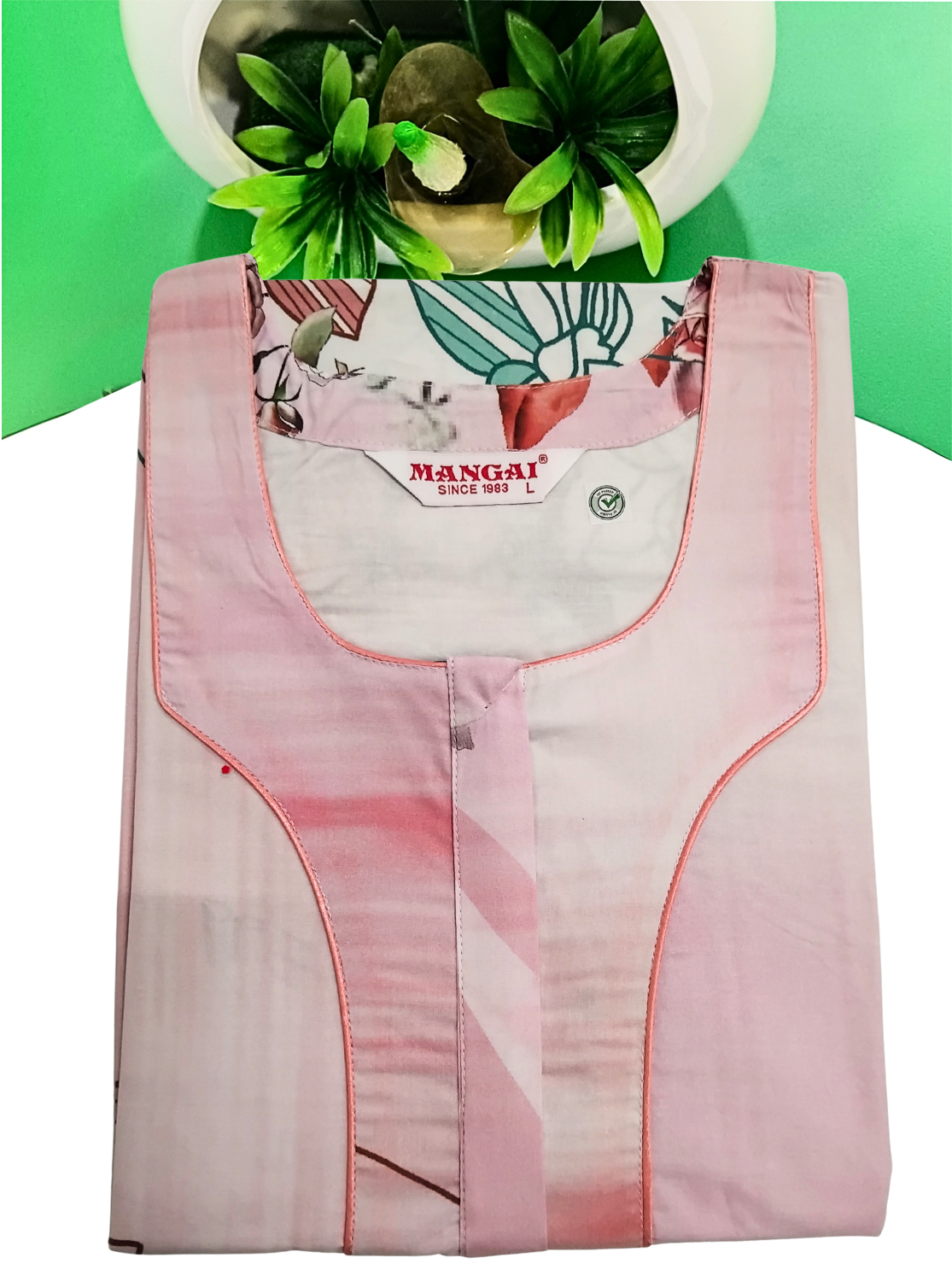 MANGAI New Regular Fit Cotton Printed Nighties - All Over Printed Stylish Nightwear for Stylish Women | Side Cut Pocket | Beautiful Nighties for Stylish Women's | Colourful Printed Cotton Nighties (CMC)